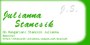 julianna stancsik business card